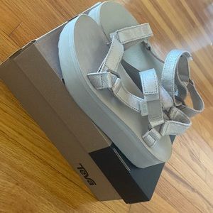 Leather platform Tevas